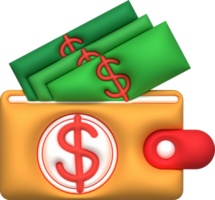 illustration 3D money bag income and expenses png
