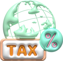 illustraties 3d vind belasting en financieel informatie overal png