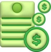 illustration 3D of a tax and financial information form. png