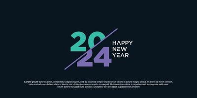 Happy New Year 2023 to 2024 logo text design. Number 2024 design template. Happy New Year 2024 symbol vector