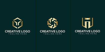 resumen símbolo colección de letra t. logo diseño modelo vector