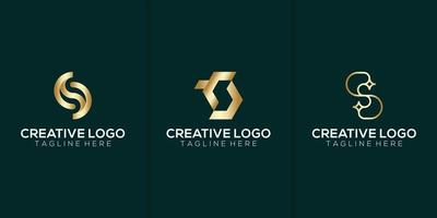 abstract symbol collection of letter s. logo design template vector