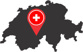 Switzerland pin map location png