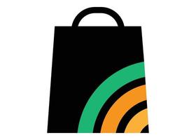 Shopping bag logo icon design template isolated vector