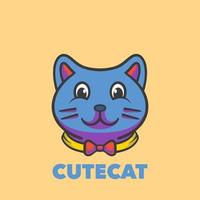 Cat head cartoon vector