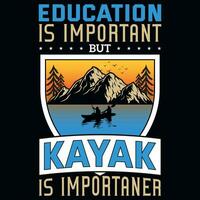 Kayaking graphics tshirt design vector