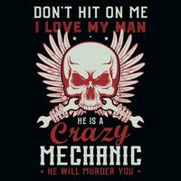 Mechanic graphics tshirt design vector