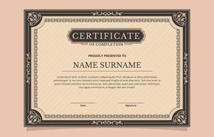 Classic Vintage Certificate Template vector