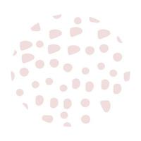 Abstract spots in circle, light beige, piglet, peach color vector