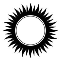 Sun vector icon design. Flat icon of sun.