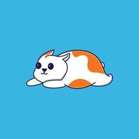 Cat lazy cat vector