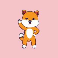Cat say hello vector