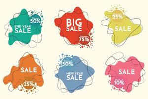 Set of Colorful Discount Labels vector