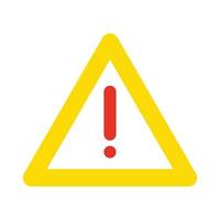 Warning sign with exclamation mark. Caution symbol. Vector illustration. A hazard warning symbol on a red background. Suitable for use in the design of warnings, road signs etc