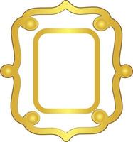 Photo Frame gold border vector