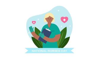 Flat international nurses day illustration vector