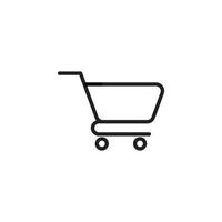 shopping cart and trolley simple icon vector