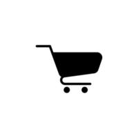 shopping cart and trolley simple icon vector