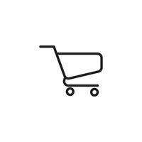 shopping cart and trolley simple icon vector