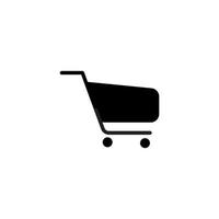 shopping cart and trolley simple icon vector