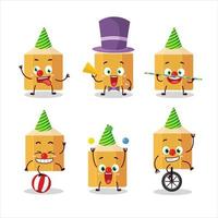 Cartoon character of pencil with various circus shows vector