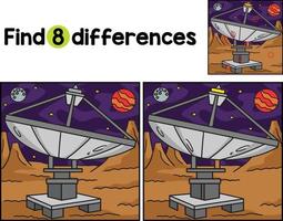 Space Radar Satellite Find The Differences vector