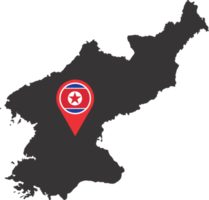 North Korea pin map location png