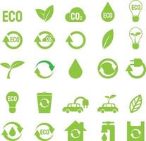 eco icono para ecología o reciclar concepto vector