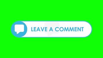Youtube kommentar animering - grön bakgrund video