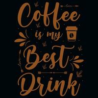 Coffee drink tshirt design vector