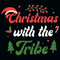 Christmas typography tshirt design vector