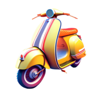 geel scooter oud png