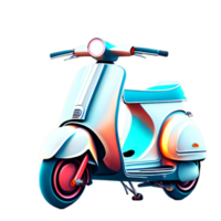 oud marine blauw scooter png