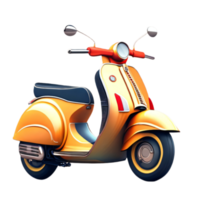 brown old scooter png