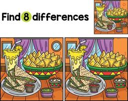 Cinco de Mayo Quesadilla Find The Differences vector