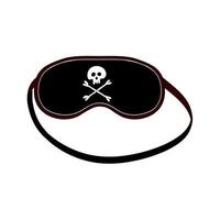 Sleeping eye mask with skull and bone isolated on white background vector