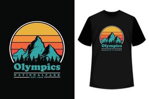 Olympic national park t shirt design vector