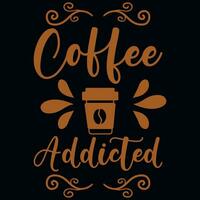 Coffee drink tshirt design vector