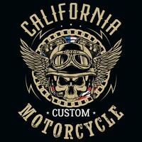 motocicleta jinete añadas camiseta diseño vector