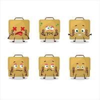 Sling bag school cartoon in character with nope expression vector