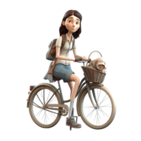 Cute Cyclist Women Dynamic and Fit Models for Sports and Fitness Projects PNG Transparent Background