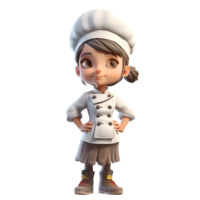 simpático y accesible cocinero mujer acogedor y confiable caracteres para Cocinando videos y muestra png transparente antecedentes