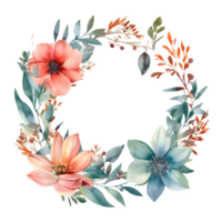 doux et rêveur botanique Cadre avec pastel fleurit png transparent Contexte