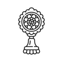 budismo religión, dharmachakra, dharma rueda icono vector