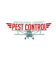 Agriculture pest control airplane spray pesticides vector