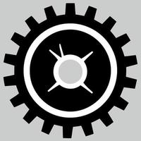 object part mechanical gear round vector