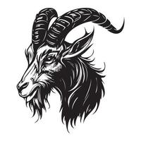 head of goat vector illustration, goat logo