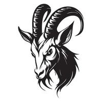 head of goat vector illustration, goat logo