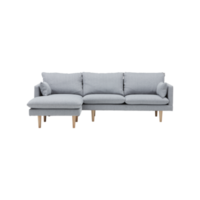 Modern sofa with cut out isolated on background transparent png