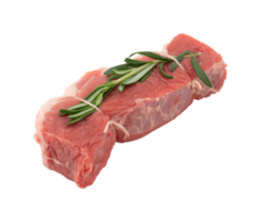 frisch Schweinefleisch Rosmarin mit Schnitt aus isoliert auf Hintergrund transparent png